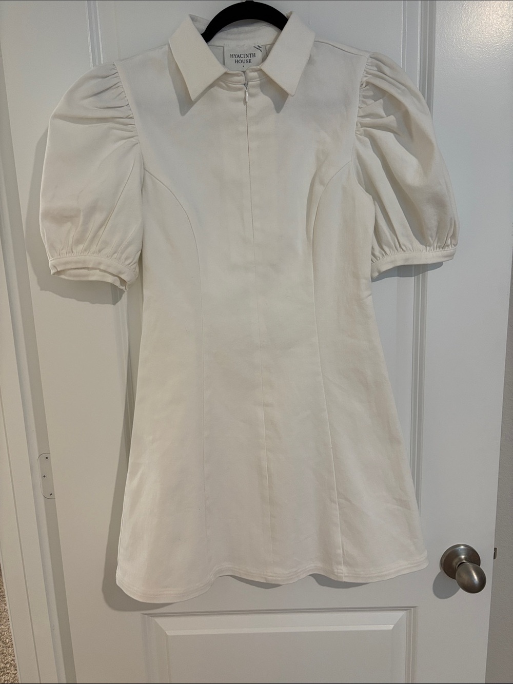 Hyacinth House White Puff-Sleeve Dress